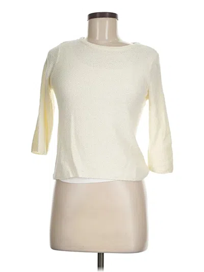 Pre-owned Calvin Klein Cardigan Sweater In White
