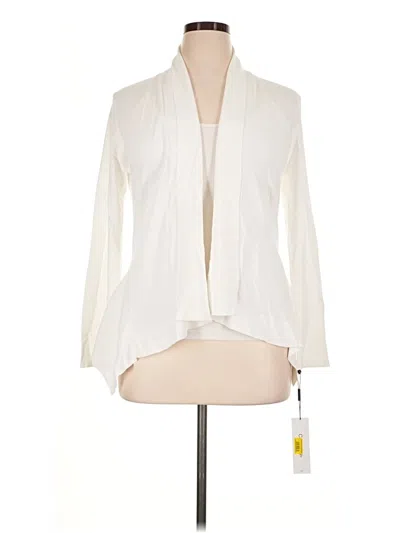 Pre-owned Calvin Klein Cardigan Sweater In White