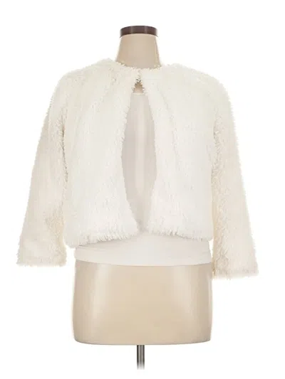Pre-owned Calvin Klein Cardigan Sweater In White