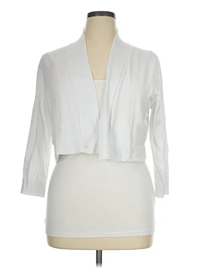 Pre-owned Calvin Klein Cardigan Sweater In White