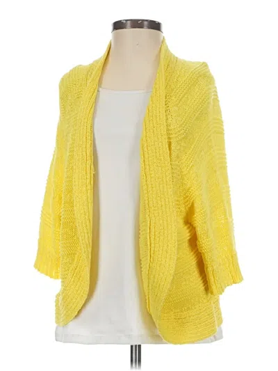 Pre-owned Calvin Klein Cardigan Sweater In Yellow