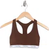 Calvin Klein Carousel Racerback Bralette In Umber