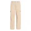 Calvin Klein Crinkle Tech Cotton Cargo Pants In Beige