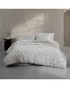 Calvin Klein Cascade 100% Cotton Jacquard Duvet Set In White