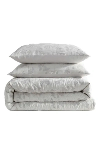 Calvin Klein Cascade Duvet Cover & Shams Set In Gray