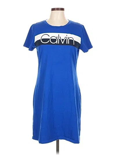Pre-owned Calvin Klein Casual Dress In Blue
