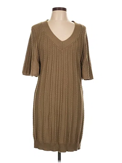 Pre-owned Calvin Klein Casual Dress In Brown