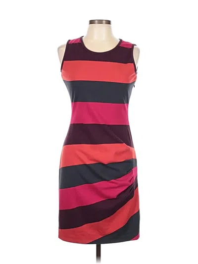 Pre-owned Calvin Klein Casual Dress In Burgundy