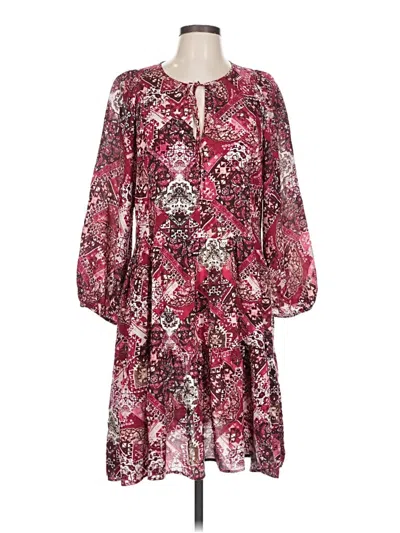 Pre-owned Calvin Klein Casual Dress In Burgundy