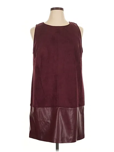 Pre-owned Calvin Klein Casual Dress In Burgundy