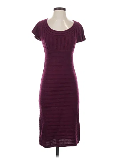 Pre-owned Calvin Klein Casual Dress In Burgundy