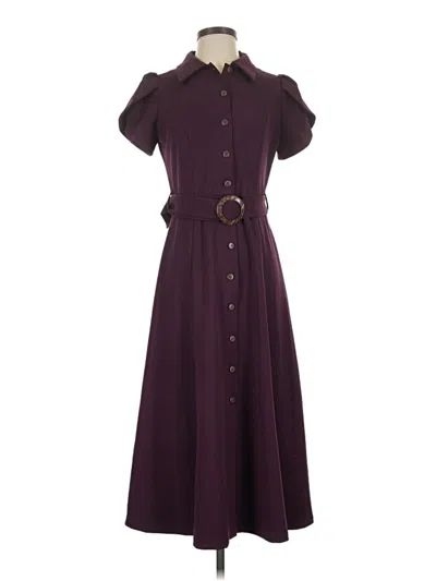 Pre-owned Calvin Klein Casual Dress In Burgundy
