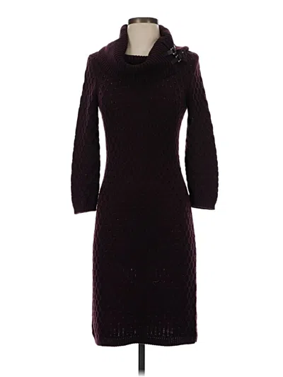 Pre-owned Calvin Klein Casual Dress In Burgundy