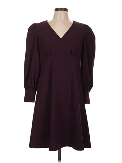 Pre-owned Calvin Klein Casual Dress In Burgundy