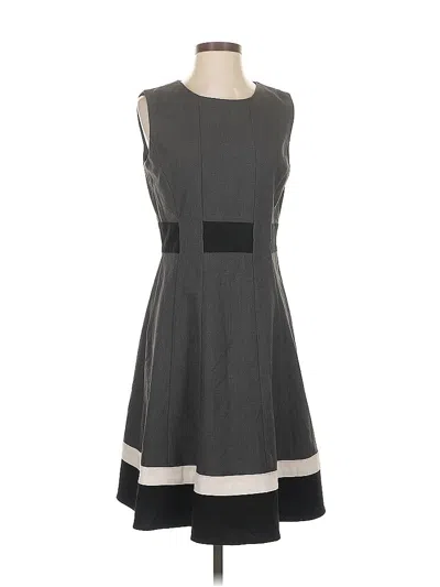Pre-owned Calvin Klein Casual Dress In Gray
