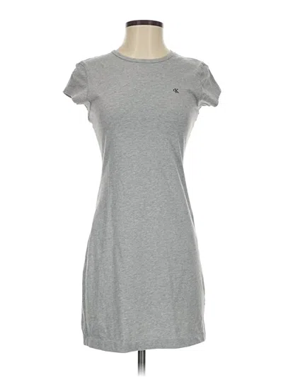 Pre-owned Calvin Klein Casual Dress In Gray