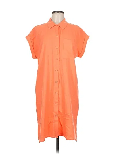 Pre-owned Calvin Klein Casual Dress In Orange