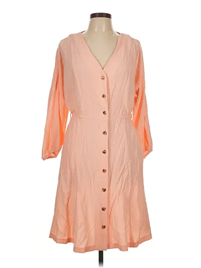 Pre-owned Calvin Klein Casual Dress In Orange