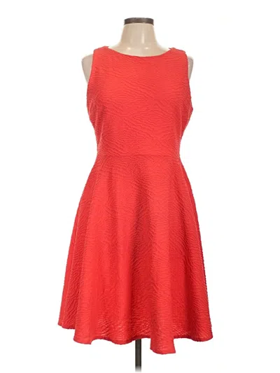 Pre-owned Calvin Klein Casual Dress In Red