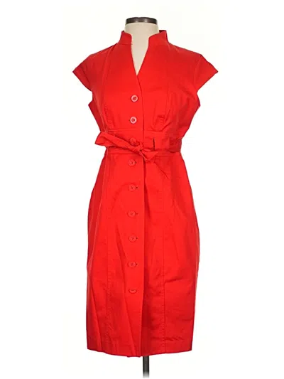 Pre-owned Calvin Klein Casual Dress In Red