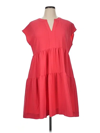 Pre-owned Calvin Klein Casual Dress In Red