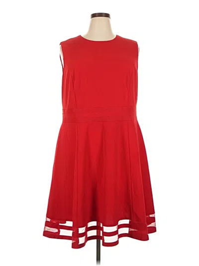 Pre-owned Calvin Klein Casual Dress In Red