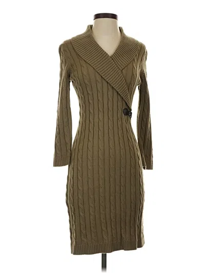 Pre-owned Calvin Klein Casual Dress In Tan