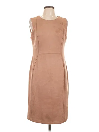 Pre-owned Calvin Klein Casual Dress In Tan