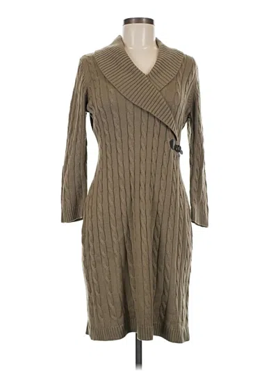 Pre-owned Calvin Klein Casual Dress In Tan