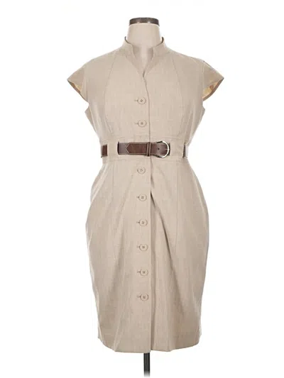 Pre-owned Calvin Klein Casual Dress In Tan