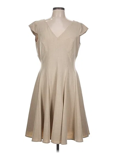 Pre-owned Calvin Klein Casual Dress In Tan