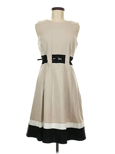 Pre-owned Calvin Klein Casual Dress In Tan