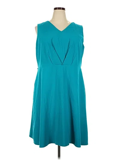 Pre-owned Calvin Klein Casual Dress In Teal