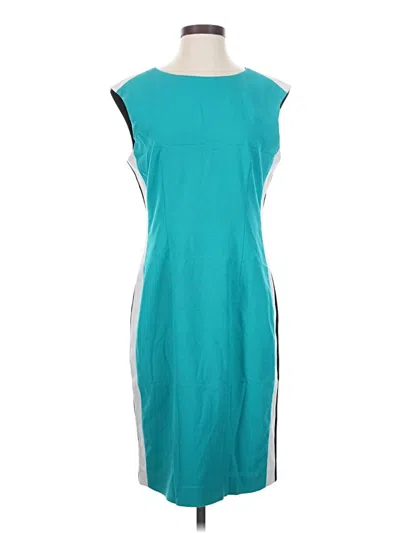 Pre-owned Calvin Klein Casual Dress In Teal