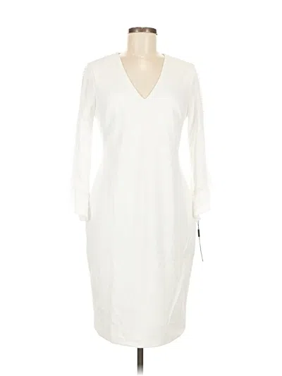 Pre-owned Calvin Klein Casual Dress In White
