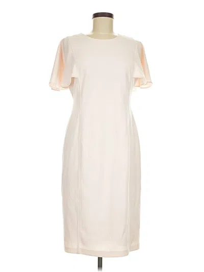 Pre-owned Calvin Klein Casual Dress In White
