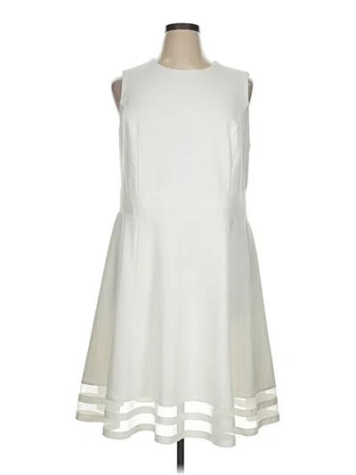 Pre-owned Calvin Klein Casual Dress In White