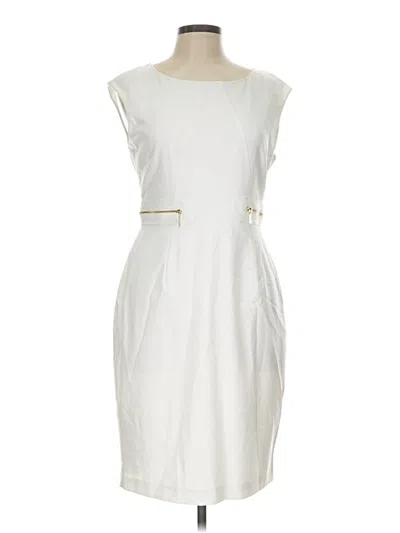 Pre-owned Calvin Klein Casual Dress In White