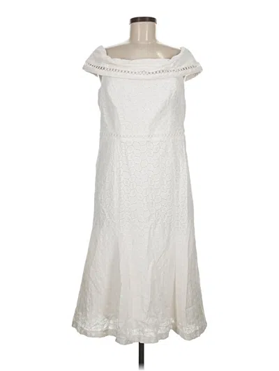 Pre-owned Calvin Klein Casual Dress In White