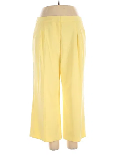 Pre-owned Calvin Klein Casual Pants In Yellow