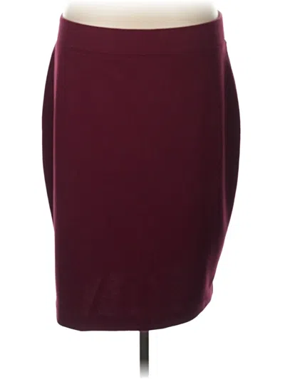 Pre-owned Calvin Klein Casual Skirt In Burgundy