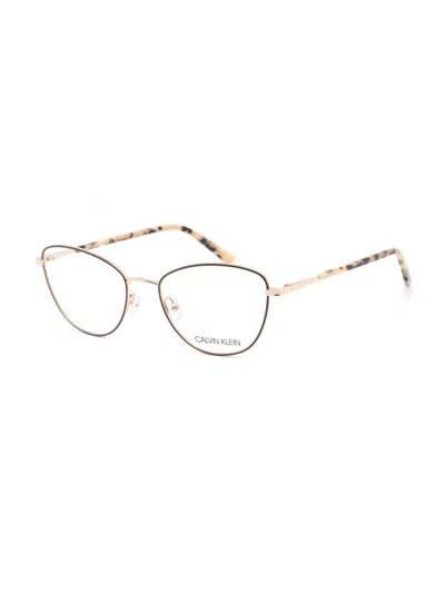 Calvin Klein Cat Eye Women's Eyeglasses - Ck20305 In Gold