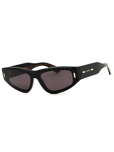 Calvin Klein Sleek Cat-eye Sunglasses In Black