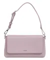 Calvin Klein Caviar Shoulder Bag In Violet
