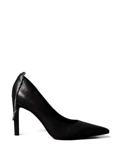 Calvin Klein Chain-embellished Pointed-toe Pumps In Black