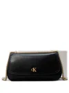 Calvin Klein Chain-strap Logo-plaque Shoulder Bag In Black
