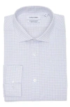 Calvin Klein Check Print Button-up Woven Shirt In Beige Multi