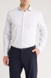 Calvin Klein Check Print Button-up Woven Shirt In Beige Multi