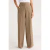 Calvin Klein Check Straight Leg Pants In Neutral