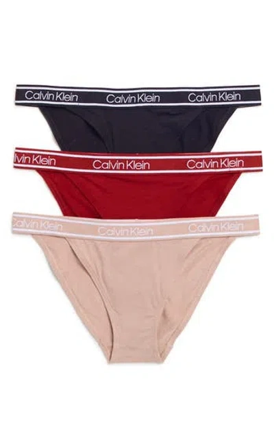 Calvin Klein Cheeky String Bikini Panties In Pdo Black/fresh